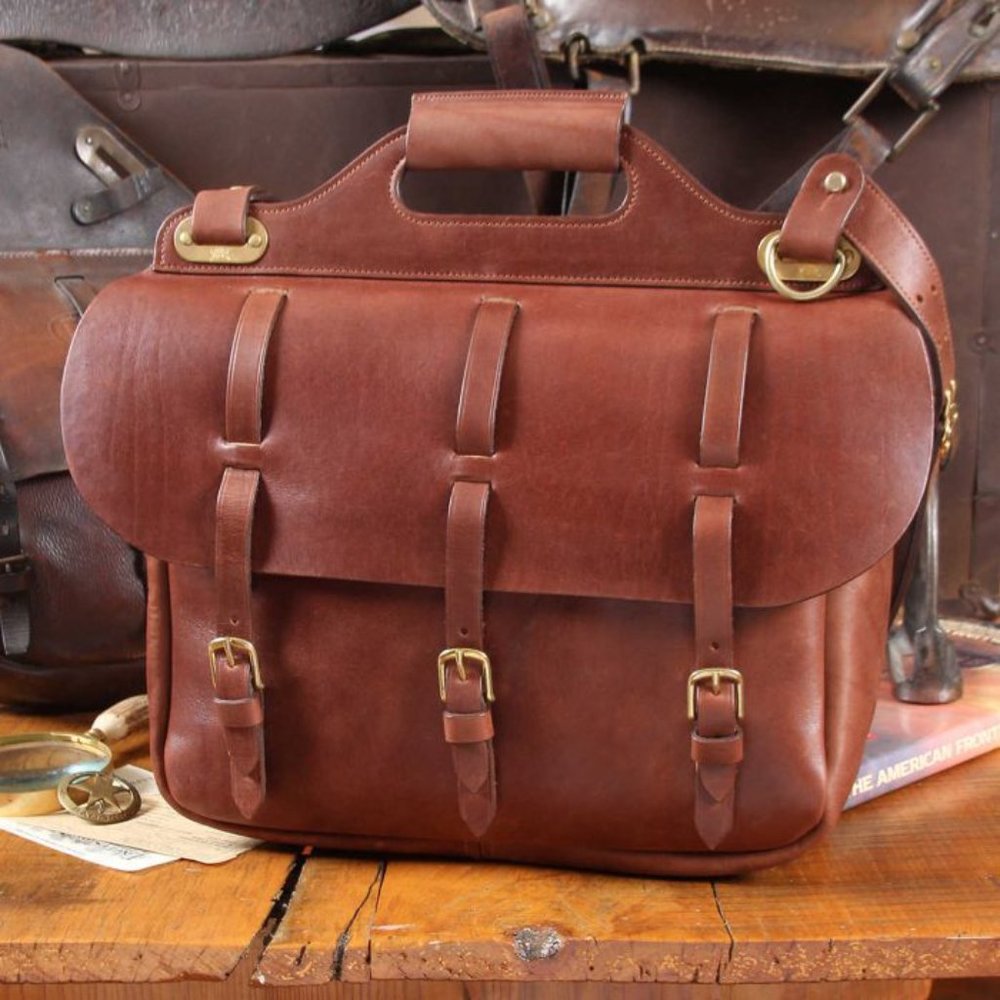 Colonel Littleton Leather No 1 Saddlebag Briefcase